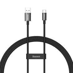 BASEUS Superior USB USB-C kábel 65W PD 1m fekete (CAYS000901) (CAYS000901)