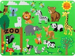 Flanel grafikonok gyerekeknek (1x matrac, 30x matrica), állatkert