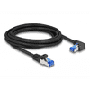 S/FTP CAT6A Patch kábel 3m - Fekete (80224)