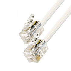 Somogyi T 5-5WH/X 6P4C Telefoncsatlakozó kábel 5m - Fehér (T 5-5WH/X)