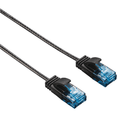 Hama Slim-Flexible CAT6 1.5m hálózati kábel Fekete 1,5 M U/UTP (UTP) (135777)