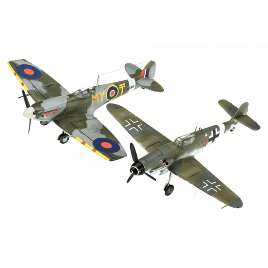 REVELL Messerschmitt Bf109G-10 & Spitfire Mk.V 2 db-os vadászrepülő műanyag modellszett (1:72) (03710)