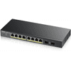 GS1900-10HP Vezérelt L2 Gigabit Ethernet (10/100/1000) Ethernet-áramellátás (PoE) támogatása 1U Fekete (GS1900-10HP-EU0101F)