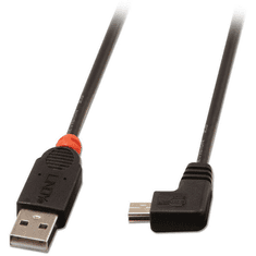 Lindy 31970 USB kábel 0,5 M USB 2.0 USB A Mini-USB B Fekete (31970)