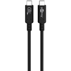 Goobay 61718 USB-C apa - USB-C apa 4.0 Adat és töltőkábel - Fekete (2m) (61718)