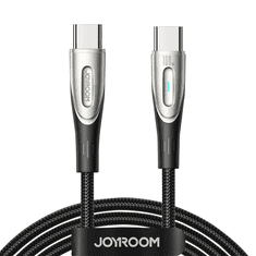 Joyroom SA27-CC5 USB-C apa - USB-C apa adat és töltő kábel 2m - Fekete (SA27-CC5 2M BLACK)