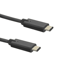 Qoltec 50501 USB 3.1 C összekötő kábel 1m - Fekete (50501)