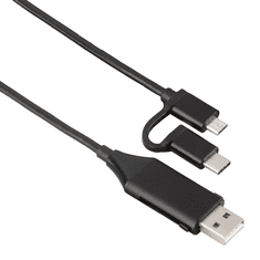Hama 00135745 USB kábel 1 M USB 2.0 USB A USB C Fekete (135745)
