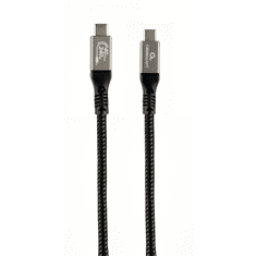 Gembird CCBP-USB4-CMCM240 Prémium USB Tpye-C apa - USB Type-C apa 4.0 Adat és töltő kábel - Fekete (1.5m) (CCBP-USB4-CMCM240)