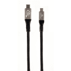 Gembird CCBP-USB4-CMCM240 Prémium USB Tpye-C apa - USB Type-C apa 3.2 Adat és töltő kábel - Fekete (1.5m)