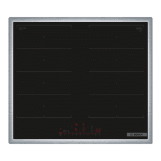 BOSCH Serie 6 PXX645HC1E főzőlap Fekete Beépített 60 cm Zónás indukciós főzőlap 4 zóna (PXX645HC1E)