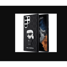 Karl Lagerfeld Samsung Galaxy S23 Ultra Hátlapvédő Tok - Fekete (KLHCS23LSAKLHKPK)