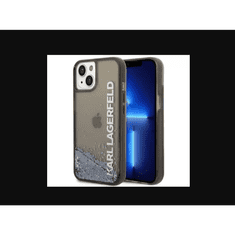 Karl Lagerfeld Apple iPhone 14 Hátlapvédő Tok - Átlátszó/Fekete (KLHCP14SLCKVK)