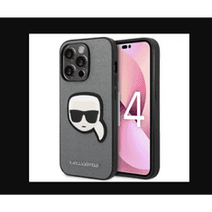 Karl Lagerfeld Apple iPhone 14 Pro Hátlapvédő Tok - Ezüst (KLHCP14LSAPKHG)
