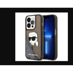 Karl Lagerfeld Apple iPhone 14 Pro Hátlapvédő Tok - Fekete (KLHCP14LLNKHCK)