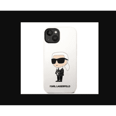 Karl Lagerfeld Apple iPhone 14 Hátlapvédő Tok - Fehér (KLHCP14SSNIKBCH)