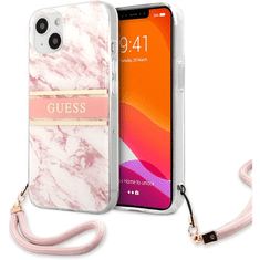 Guess Marble Apple iPhone 13 mini Tok - Rózsaszín/Mintás (GUHCP13SKMABPI)
