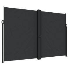 Vidaxl fekete behúzható oldalsó napellenző 220 x 600 cm (4004669)