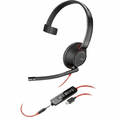 HP Poly Blackwire 5210 Vezetékes Mono Headset - Fekete (805H4AA)