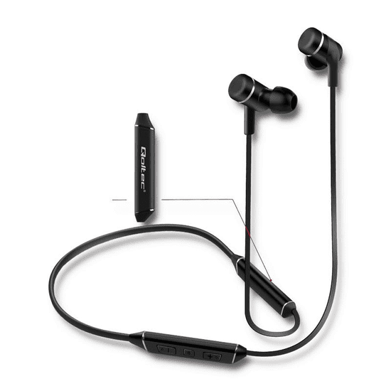 Qoltec Long life Magnetic Bluetooth sport fülhallgató- Fekete (50816)