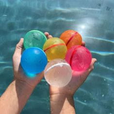 PrimePick Újrahasználható vízilufik (6 darab), vízibombák, amelyek kiválóak a folyamatos szórakozáshoz a strandon, az udvaron vagy a parkban, különböző színűek, FunBallons