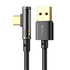 Mcdodo Prism USB-A - USB-C (derékszögben hajlított) kábel 1.2m (CA-3380) (CA-3380)