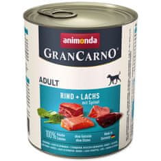 Animonda Gran Carno marhahús + lazac + spenót konzerv - 800 g