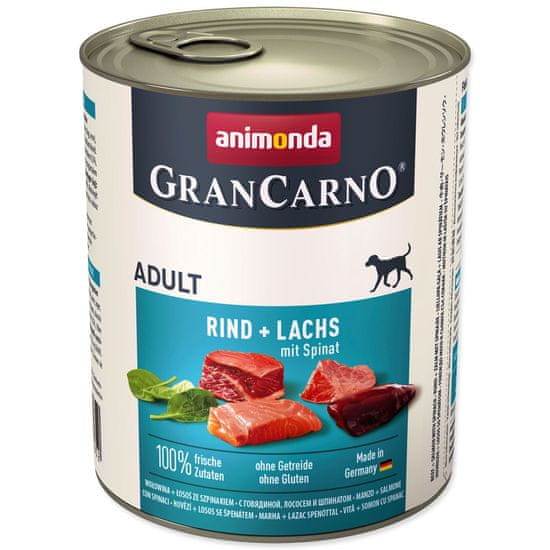 Animonda Gran Carno marhahús + lazac + spenót konzerv - 800 g