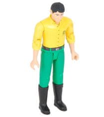 BRUDER BWORLD John Deere figura sárga ing, zöld nadrág