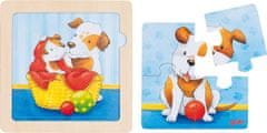 Goki fa puzzle kutya 4 darab