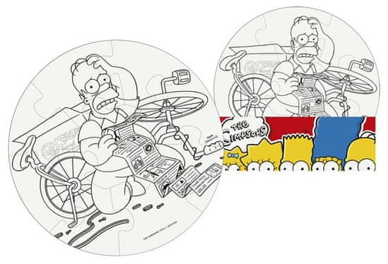 EFKO Paint your puzzle The Simpsons - kör 9 darabos puzzle