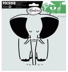 Aladine Stencil 20x20 cm - elefánt