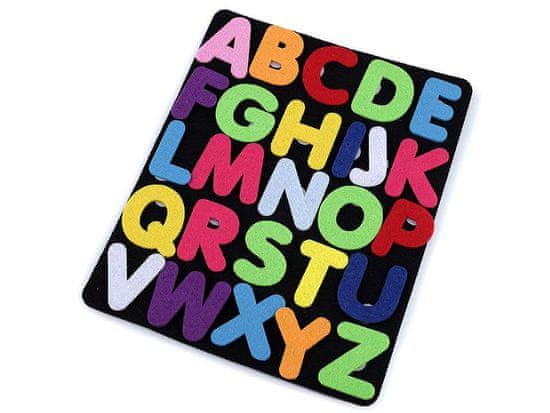 Filctábla számokkal és ábécével - többszínű betűkkel