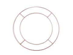Dupla fém kör álomfogóhoz / dekorációhoz Ø30 cm - réz közepesen matt