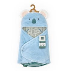 Doudou Plüss kék takaró kapucnival Yoca le koala 70 cm