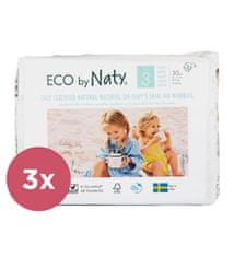 ECO by Naty 3x Eldobható pelenkák 3 (4-9 kg) 30 db