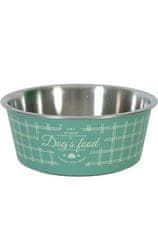 Zolux Rozsdamentes acél kutyatál FOOD DOG 1,2 zöld