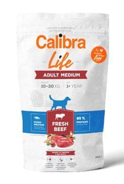 Calibra Dog Life Adult Medium Friss marhahús 100g