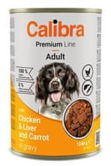 Calibra Dog Premium Cons. csirkével&májjal 1240g