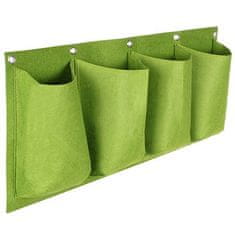 Vízszintes Grow Bag 4 textil fali növénytartó zöld 1 db-os csomag