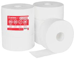Jumbo WC-papír PrimaSoft - 2 rétegű, cellulóz, 23 cm, 6 tekercs, 6 guriga