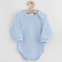 NEW BABY Lazán öltözött pamut bodysuit kék - 80 (9-12m)