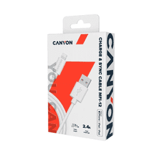 Canyon CNS-MFIC12W adat- és töltőkábel 2m fehér (CNS-MFIC12W)
