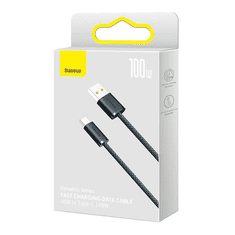 BASEUS Dynamic Series USB – USB-C kábel 100W 2m fekete (CALD000716) (CALD000716)