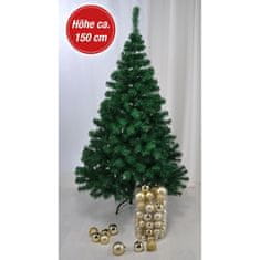 HI zöld karácsonyfa fém állvánnyal 150 cm 438381