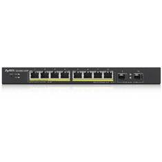 Zyxel GS1900-10HP Vezérelt L2 Gigabit Ethernet (10/100/1000) Ethernet-áramellátás (PoE) támogatása 1U Fekete (GS1900-10HP-EU0101F)