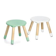 Zeller Szett 3db gyermek asztal két székkel zöld,sárga,fehér