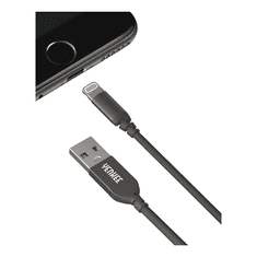 Yenkee USB2.0 - Lightning Adat- és töltőkábel 2m - Fekete (YCU 612 BK)