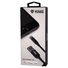 Yenkee USB2.0 - Lightning Adat- és töltőkábel 2m - Fekete (YCU 612 BK)