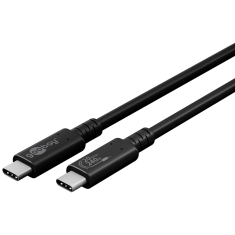 Goobay 61718 USB-C apa - USB-C apa 4.0 Adat és töltőkábel - Fekete (2m) (61718)